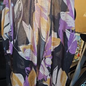 Nordstrom Rack  Floral Kimono with Pink and Brown Accents